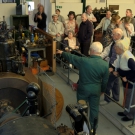 Volunteers run engines and give talks to visitors