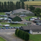 Aerial view of part of the Newartk Air Museum site.