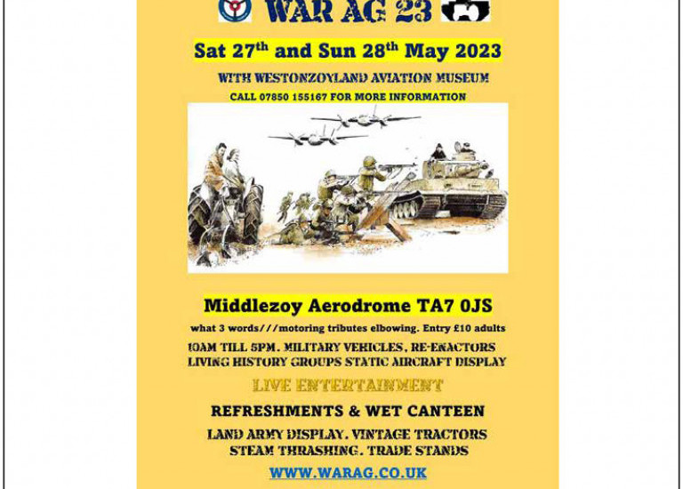 The WarAg Revival 2025, Nr Westonzoyland, Somerset Steam Heritage